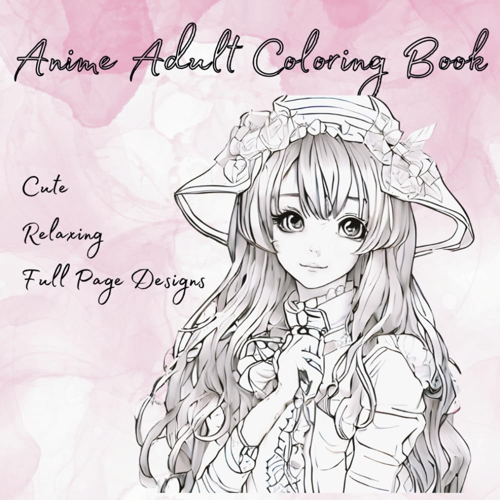 Amazon.com: Anime Adult Coloring Book: Cute, Relaxing, Full Page Anime ...