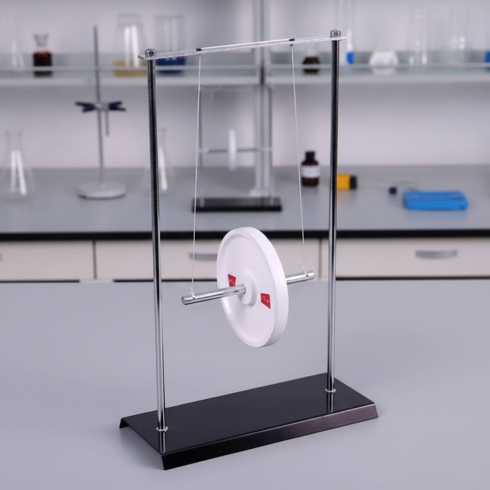 Qianly Rueda con Soporte Educativo Oscilador Metálico Aparato Experimental para Profesores, Estudiantes, Péndulo De Maxwell Nuevo Estándar Curricular