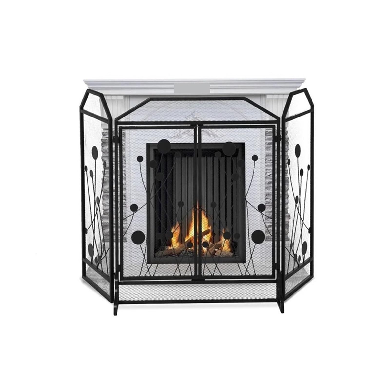 Salvachispas para la chimenea ideal para proteger salones y suelos de madera