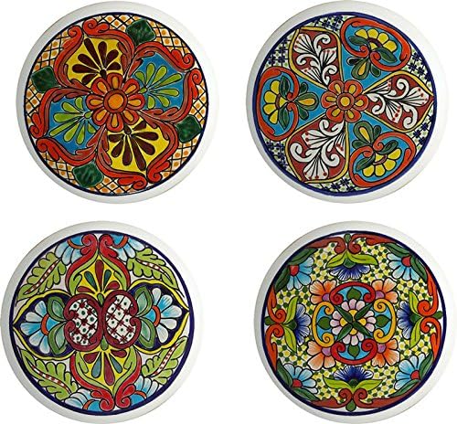 Set of 4 Talavera Style Ceramic Knobs