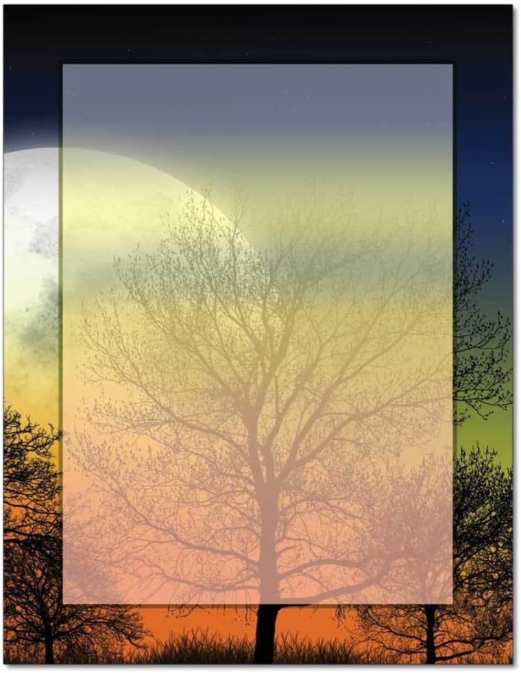 Autumn Moon Letterhead Laser & Inkjet Printer Paper (100 Sheets)
