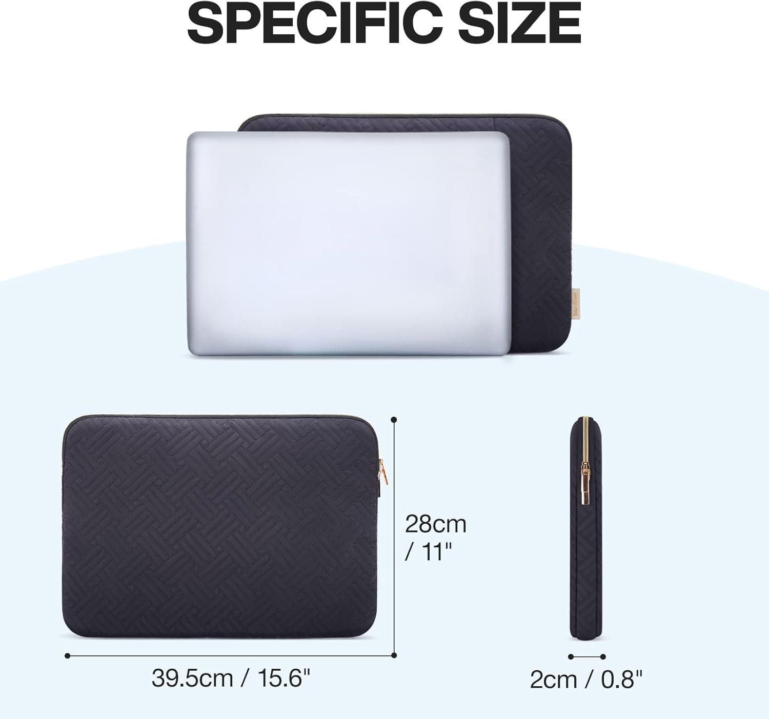 Laptop Sleeve,BAGSMART Laptop Case 15.6 Inch,Laptop Cover Compatible with 15.6 inch HP, Dell, Lenovo, Acer, Asus Notebook,Compatible with MacBook Pro 16 Inch,Laptop Carrying Case with Pocket,Black : Electronics