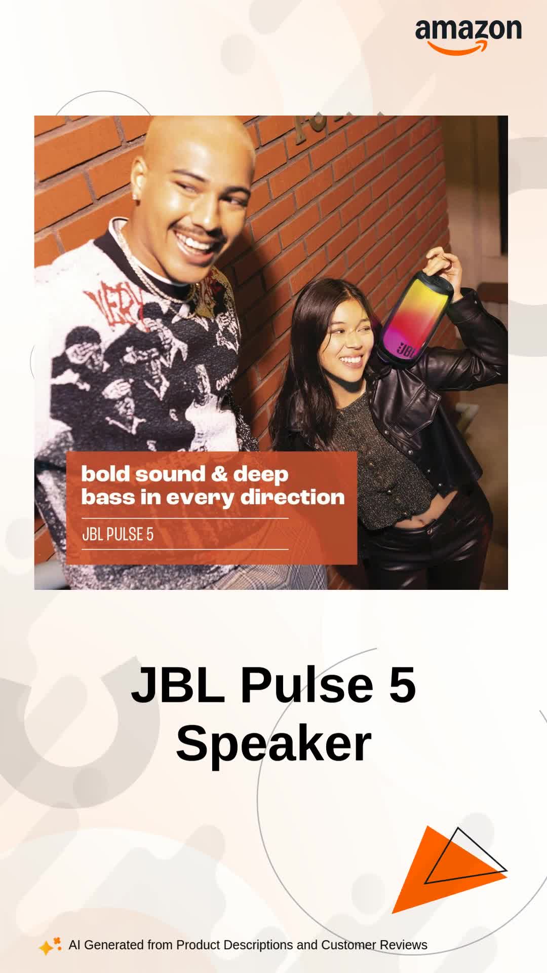 JBL Pulse 5 - Portable Bluetooth Speaker with Dazzling Lights