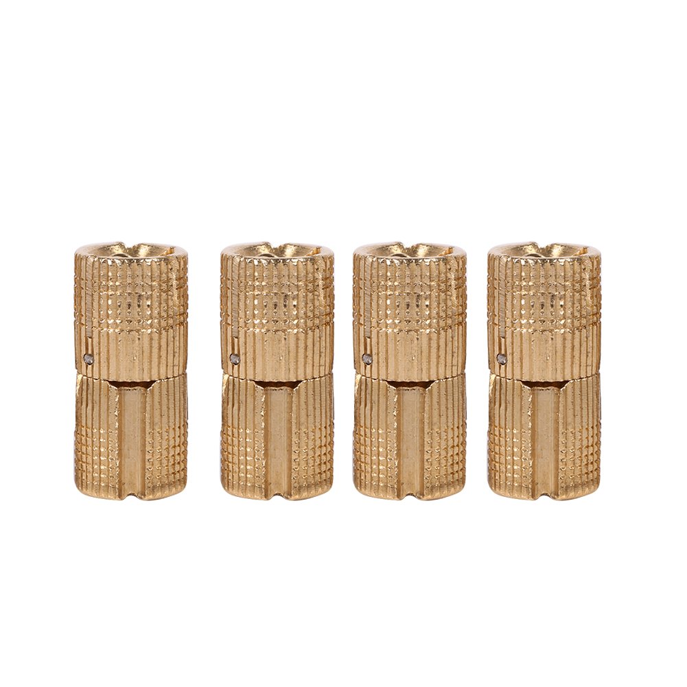 TOPINCN 4Pcs/Pack Copper Cabinet Door Concealed Barrel Hinge for Worktops DIY Project 12Mm(12Mm)