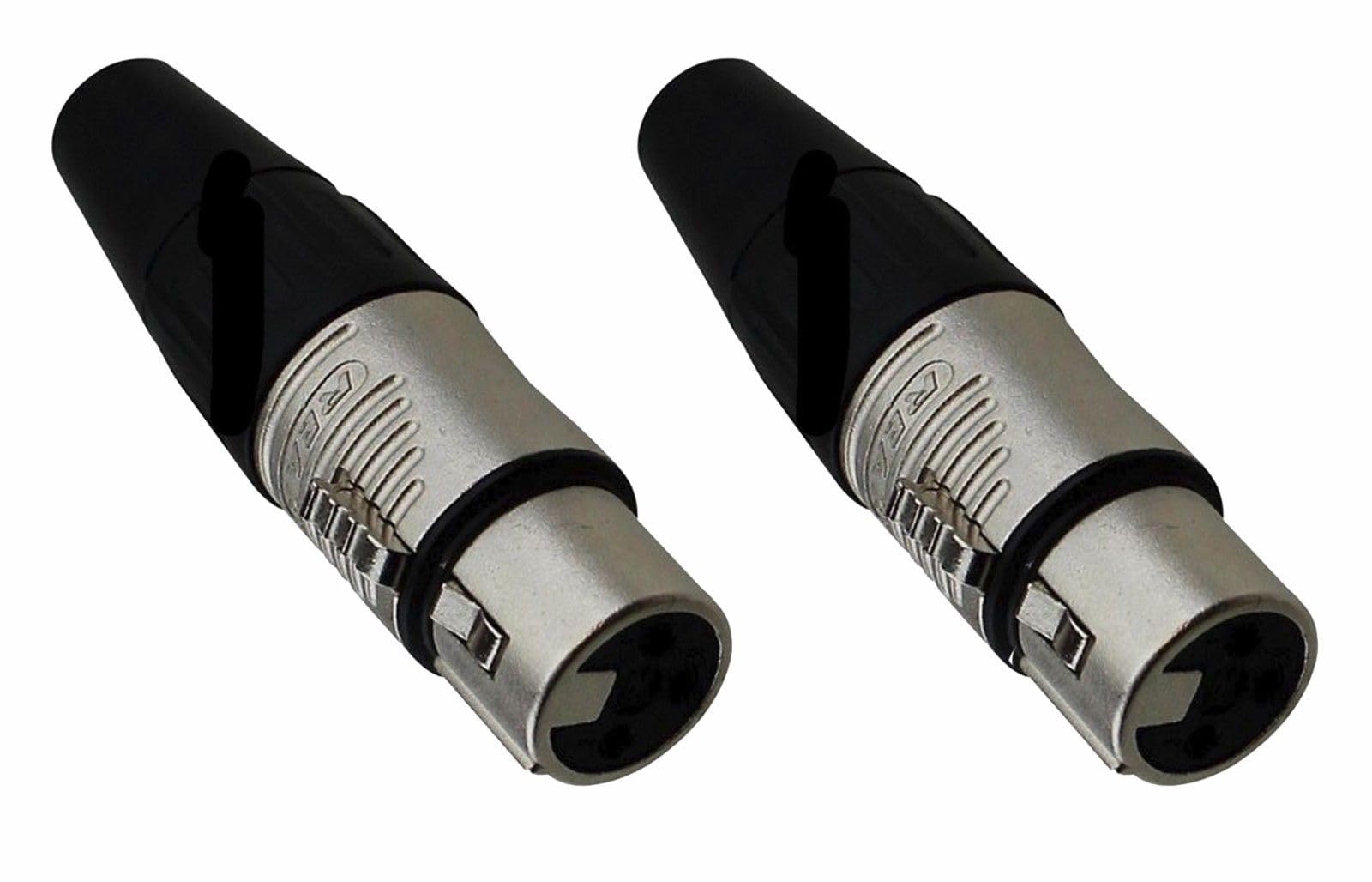 usbargainsound.com (2 Pack REAN RC3F 3-Pin XLR Female Cable Mount LO-Z Connector - Nickel Shell