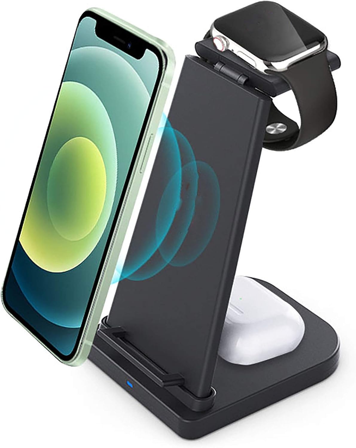 🛒 Flash Sale Wireless Charger,3 in 1 Fast Wireless Charging Stand, Fast Wireless Charging Dock,Compatible with Airpods/iwatch/iPhone 11/11Pro/11 Pro Max/Xs Max/XR/Xs/Galaxy S20 and More(No AC Adapter)
