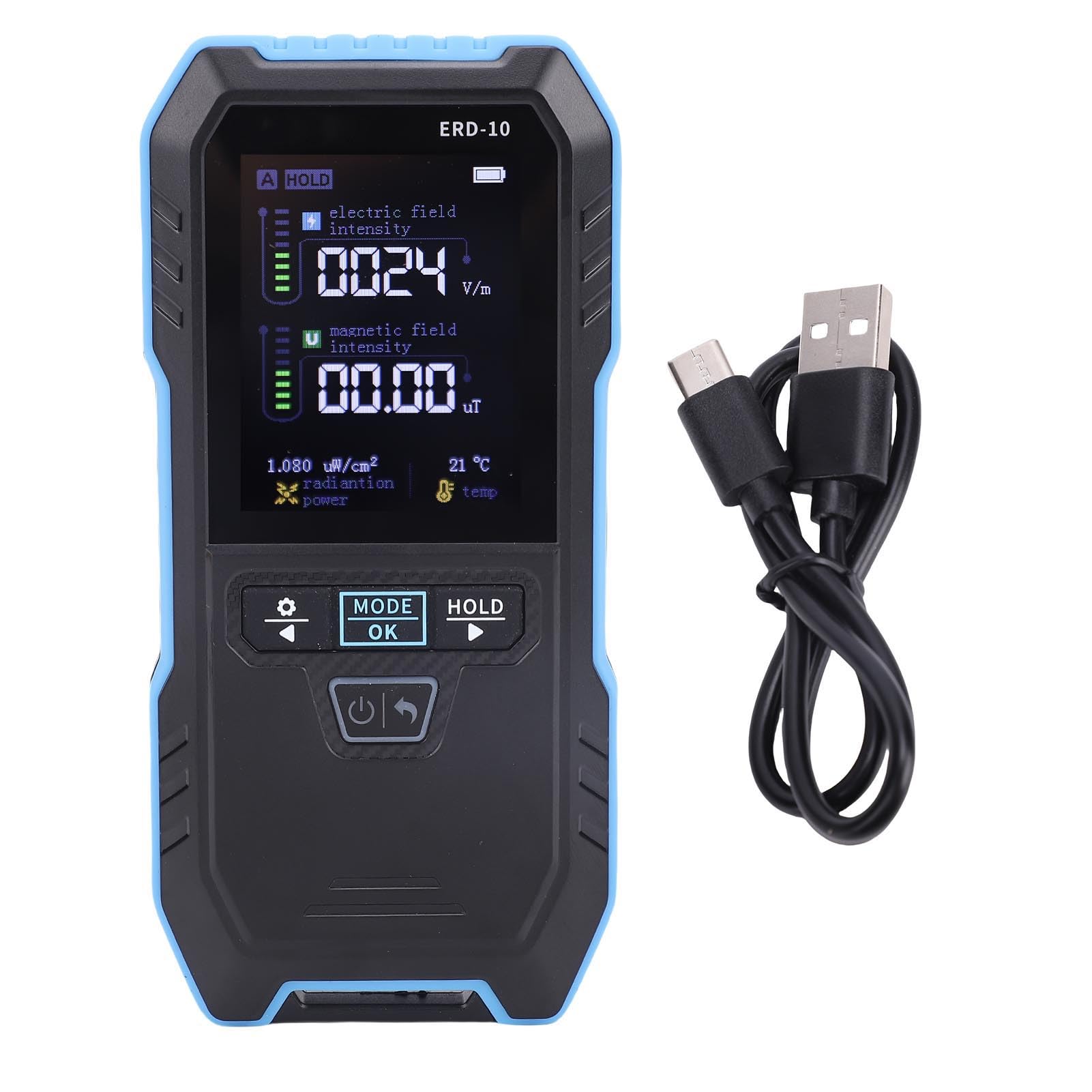 EMF Mètre 4 en 1 Champ Électrique Magnétique Numérique Radio