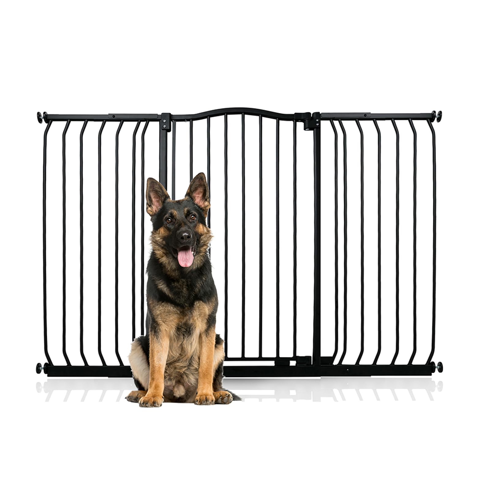 Bettacare Extra Tall Pressure Fit Dog Gate - 100cm Height - 143cm-152cm Width - Black