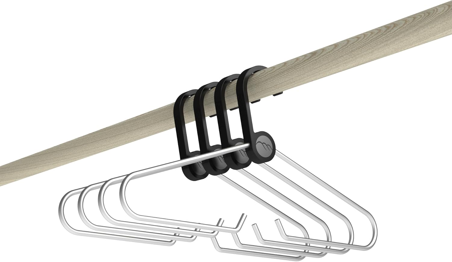 Foothill Kit Hanger - Cycling Kit Storage, Hanger for Jersey and Bibs (Black, 4-Pack)