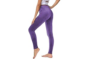 Velvety Smooth: Indulge in the Allure of Purple Velvet Leggings