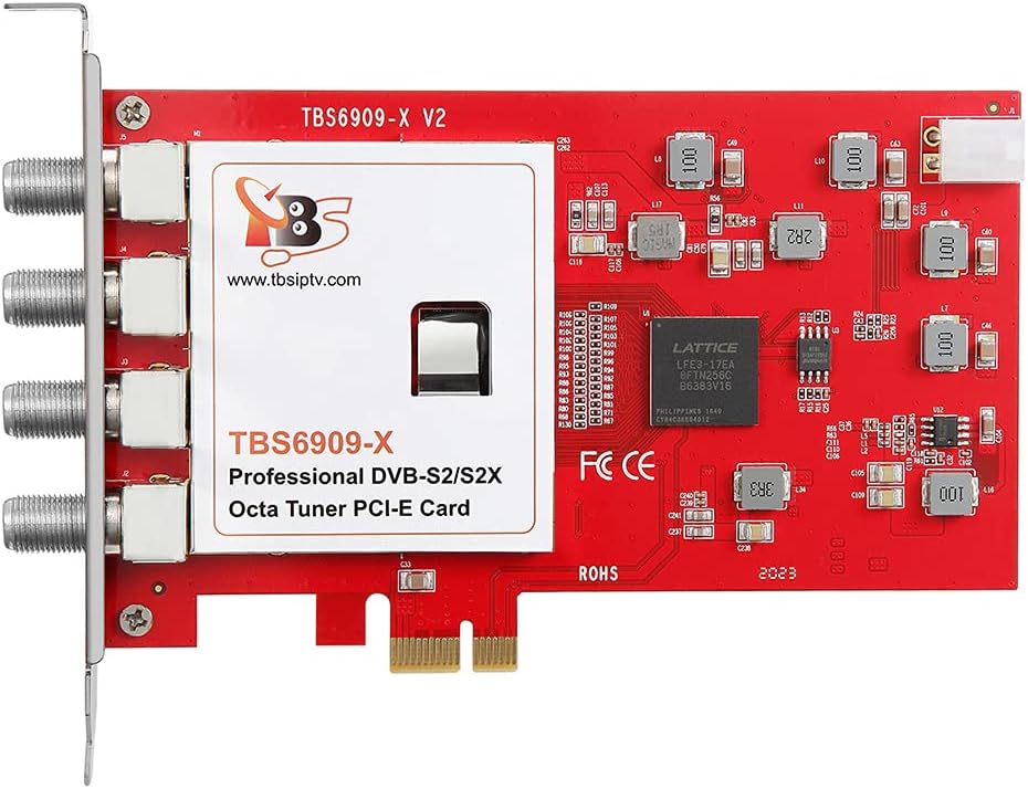 TBS6909X DVB-S/ S2/ S2X 8 Tuner PCI Express Digital Satellite TV Card for Live TV