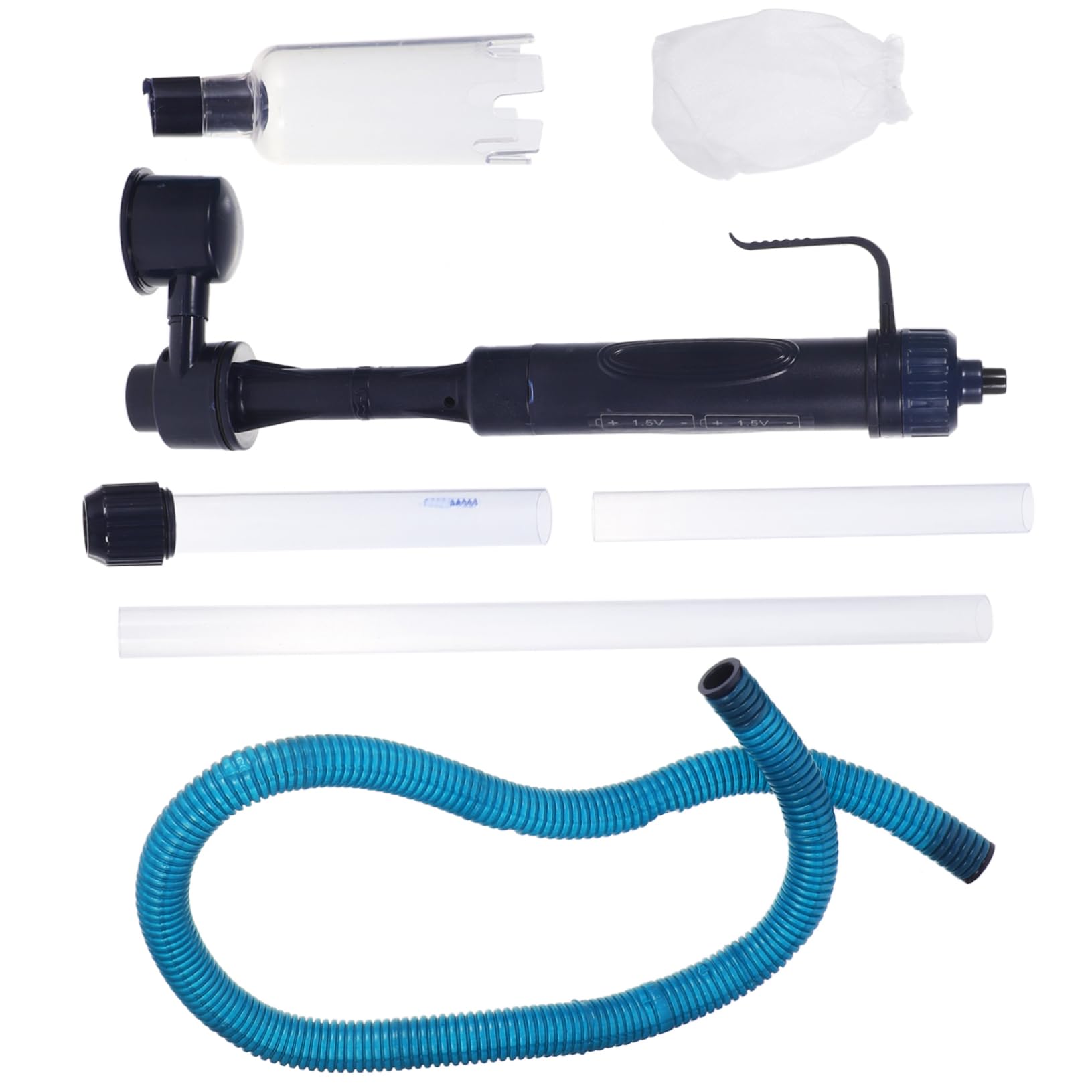 minkissy Limpiador eléctrico para acuarios, limpiador de grava, esponja de filtro de agua, 2 unidades