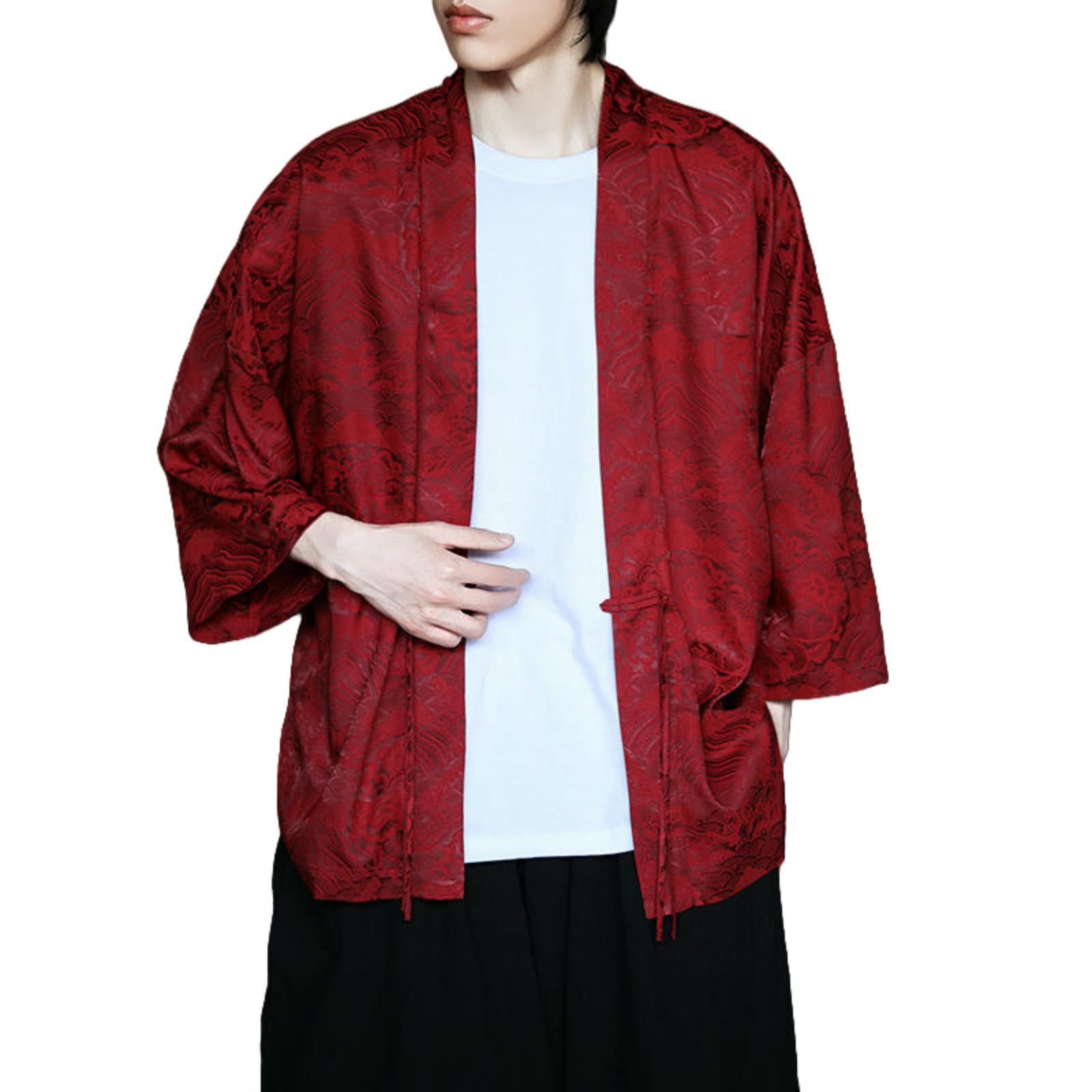 Camisa de seda de hielo para hombre con diseño de dragón y acabado de alta gama 8