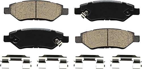 Miniatura 6 de Detroit Axle - Pastillas de freno para pastillas de freno de cerámica Cadillac CTS 2008 2009 2010 2011 2012 2013 2014 con repuesto delantero y