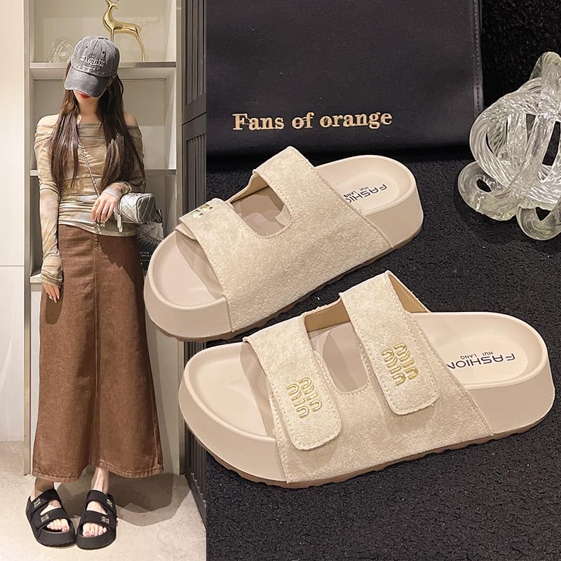 New slippers women's summer retro cool slippers women's outer wear half-mop thick-bottomed sandals one-word beach mop4