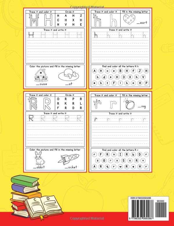 Learn To Write Letters: Fun ABC Practice Workbook for Kids Ages 5-6 : Engaging Alphabet Exercises for Early Learning and Writing Skills - Image 2