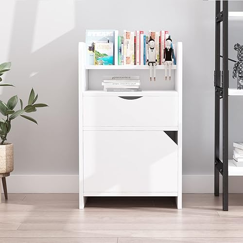 Mesita de noche con cajón, mesa auxiliar, mesitas de noche con puertas y estante de almacenamiento, mesitas de noche modernas para dormitorio, sala