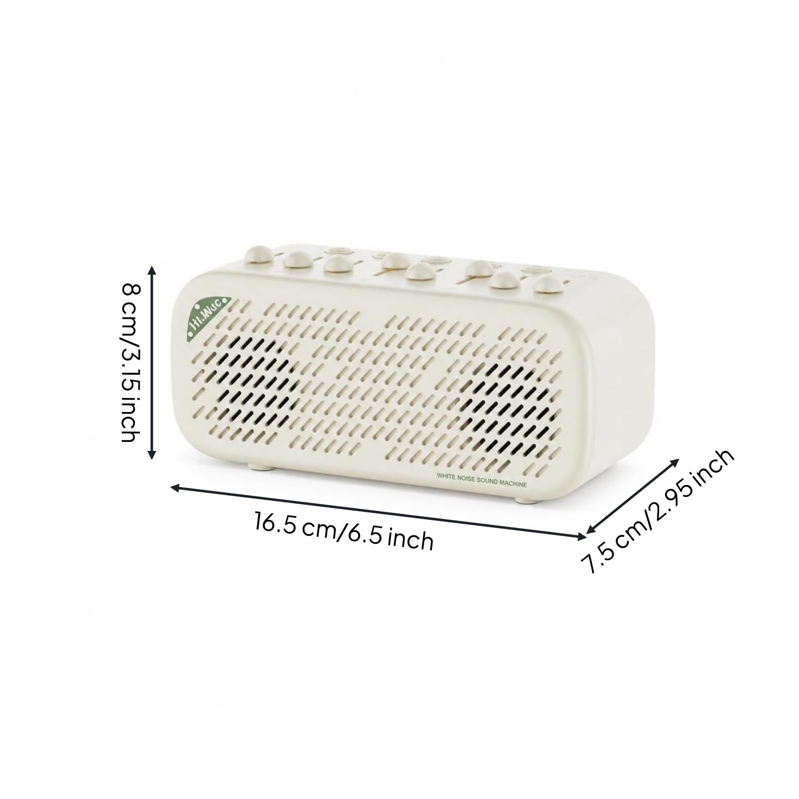 Milageto Bluetooth Schlafhilfe Geräuschmaschine Lautsprecher Klanggerät Nachtlicht mit Klarer Audiowiedergabe Und Rauschmaskierung für Schlafzimmer Babyzimmer Büro Reisen