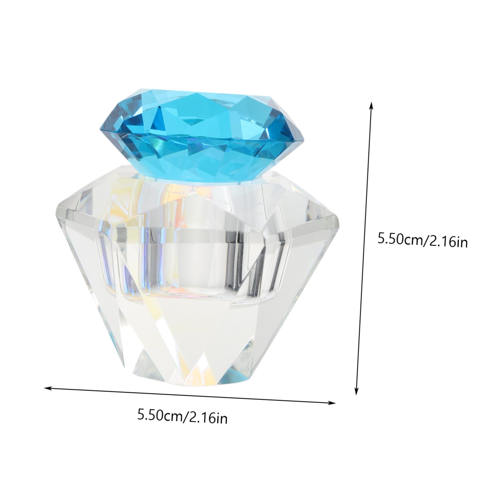 FOMIYES 1pc Acrylic Liquid Powder Mixing Dish Glass Crystal Cup Lid Acrylic Nail Art Bowl Refillable Manicure Nail Art Cup Bowl