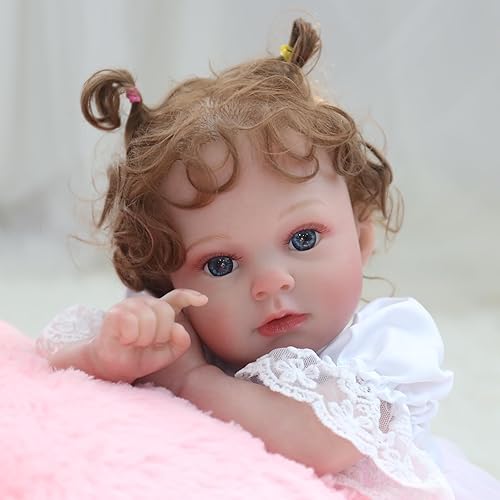 Miniatura 2 de Muñecas de bebé recién nacidas realistas de 20 pulgadas, hechas a mano, con cuerpo suave y pesado, juguete de regalo para niños a partir de 3 años