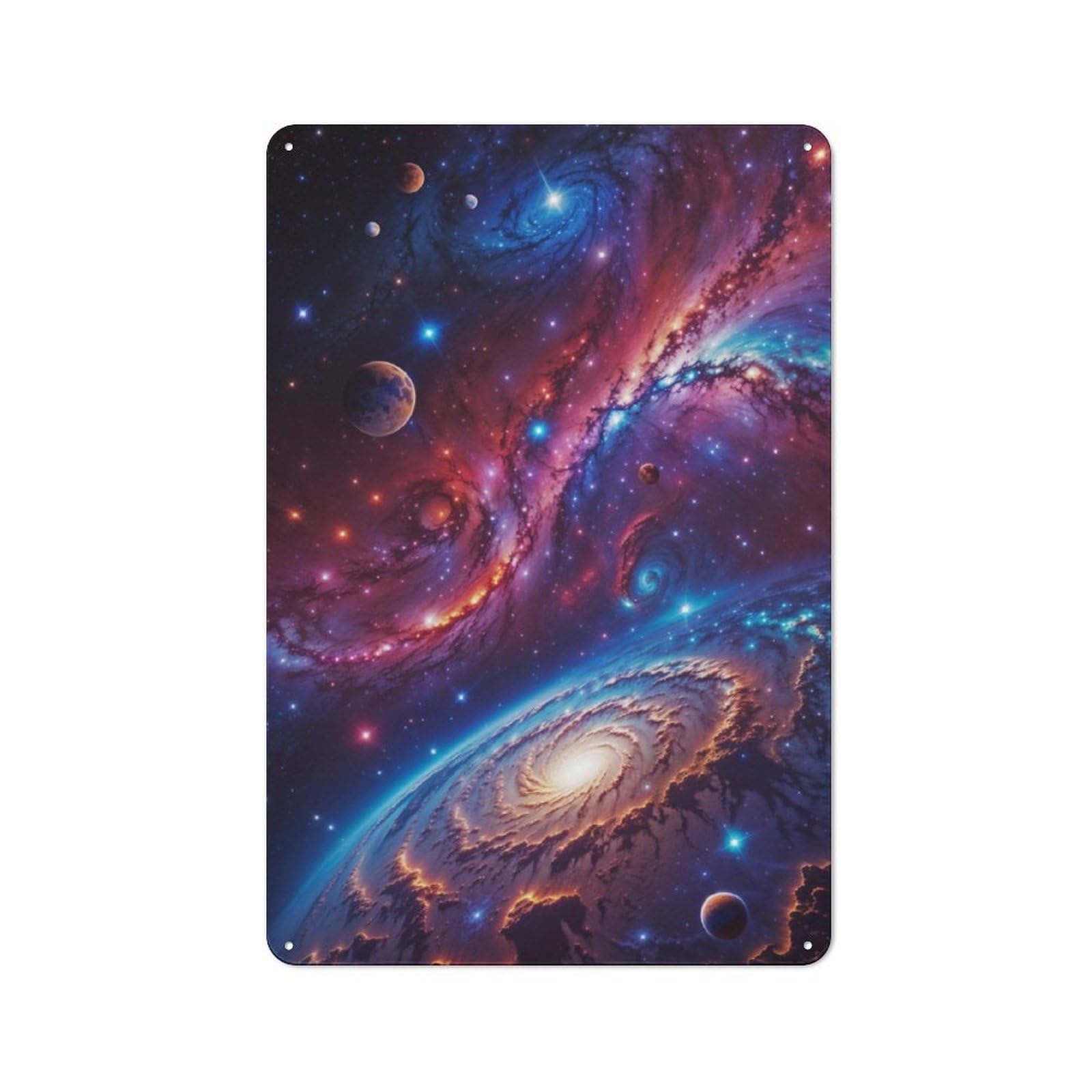 Junmoney Voyage Through The Cosmos Retro Vintage Tin Sign 30X20cm, Retro Room Decor For Lounge, Study, Pub Or Wall Gallery