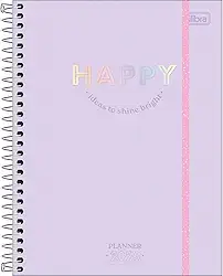 Tilibra - Planner Espiral 17,7 x 24 cm Happy 90 G 2026 - Lilás