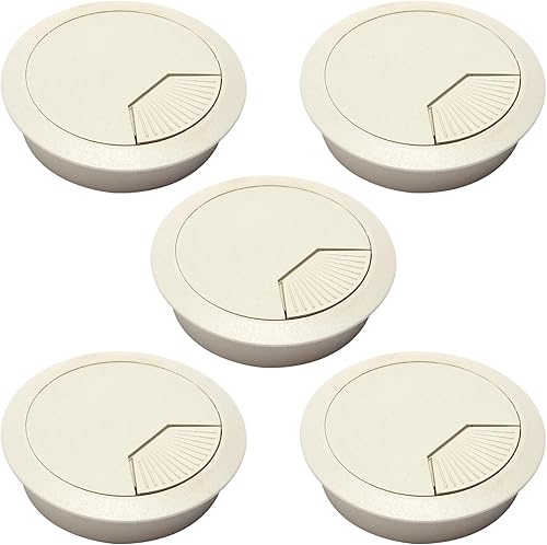 Miniatura 15 de MroMax Ojales de escritorio de plástico de 2.36 pulgadas (2.362 in), cubierta para cables de escritorio, organizador de cables para el hogar,