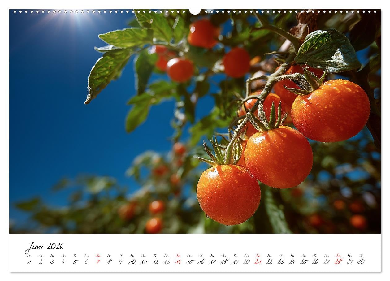Gemüsegarten - Gemüse aus dem eigenen Garten (hochwertiger Premium Wandkalender 2026 DIN A2 quer), Kunstdruck in Hochglanz: Selbstversorgung und ... Zucchini und mehr (CALVENDO Lifestyle)