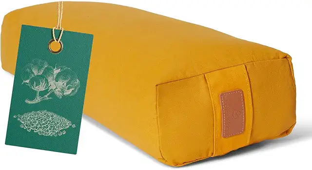 Cojín Zafu Yoga Rectangular Paravati con Relleno Orgánico para Meditación y Pilates