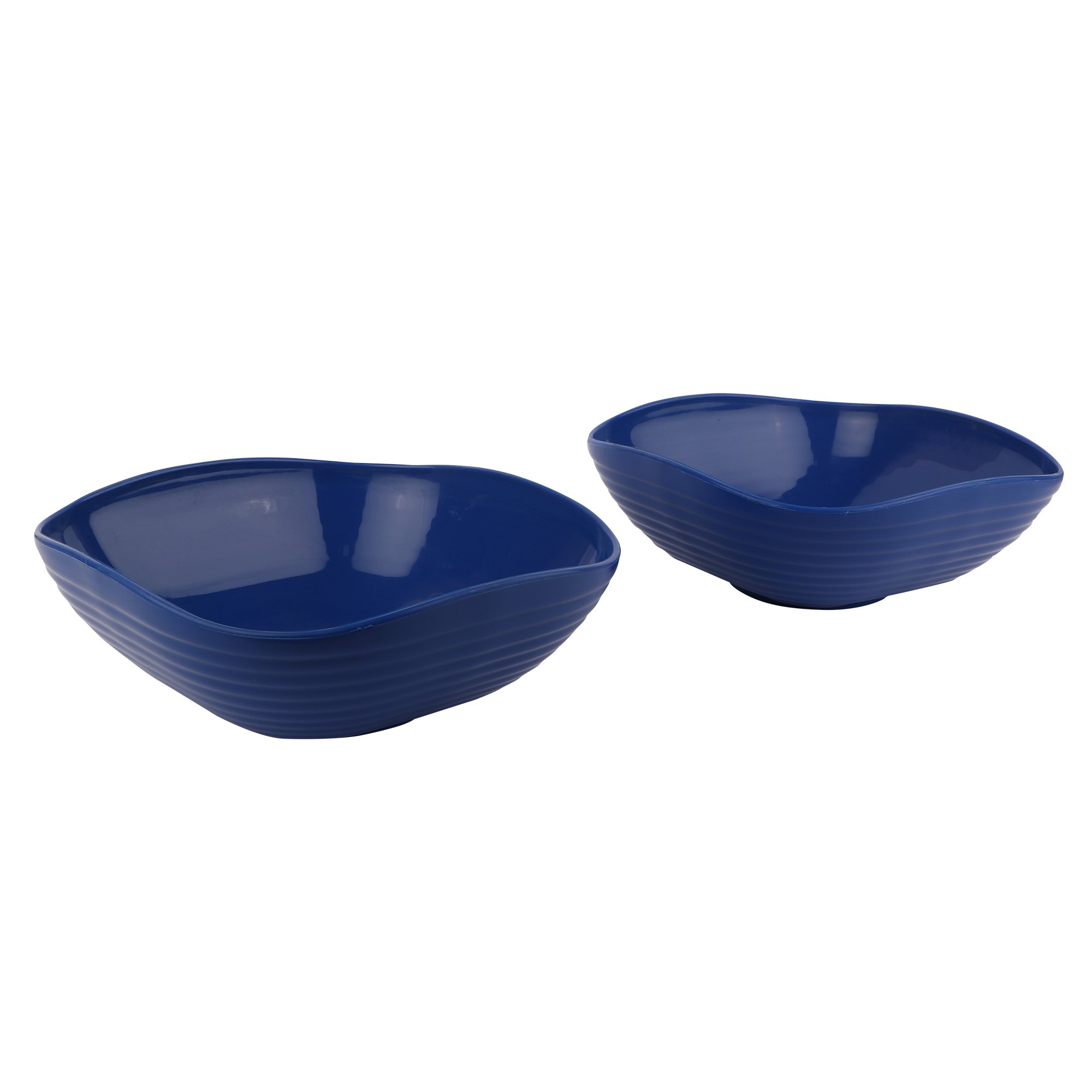 Homray Plastic Bowl, 1.2-Litre, Set of 2, Dark Blue