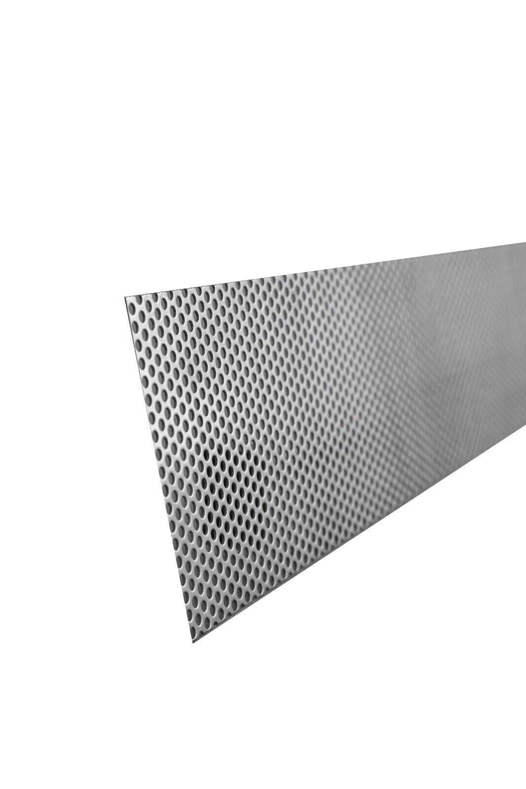 Tôle perforée en aluminium RV 5-8 - 2 mm - Grille de fenêtre - Plaque perforée en aluminium - 550 x 1500 mm