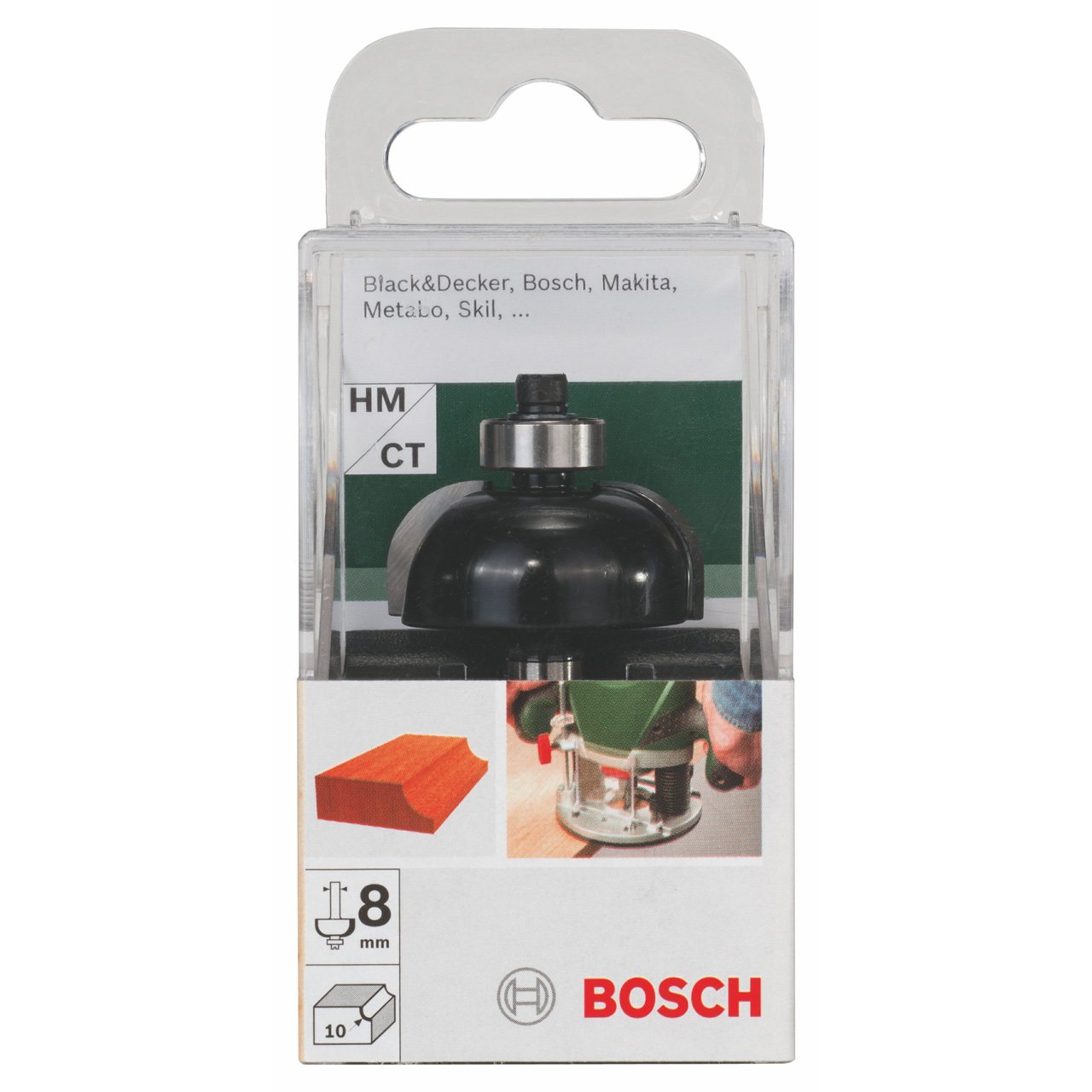 Bosch 2609256603 Abrundfräser Zweischneidig Aus Hartmetall – 6 Mm + 8 Mm Mit Anlaufkugellager Für Perfekte Kantenprofile