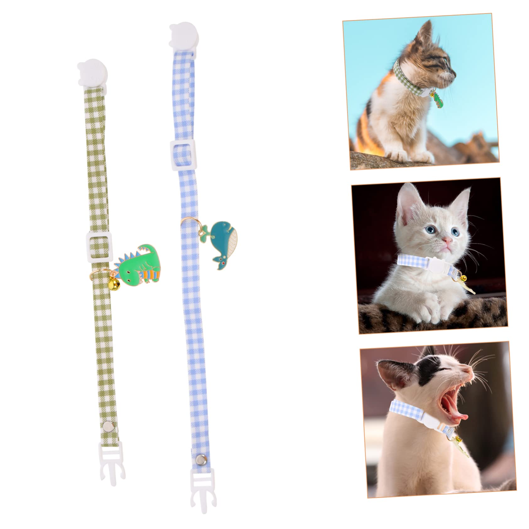 Kisangel 10stücke Verstellbares Katzenhalsband Mit Glocke Entzückendes Design Für Kätzchen Weich Und Bequem Für Tägliches Tragen Feiern Und Training