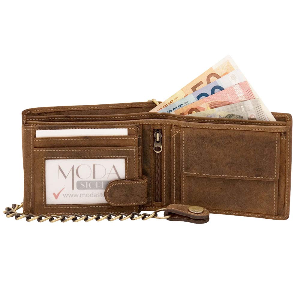 Portefeuille avec chaîne de vélo-bilderpalette g1796 "save «-quer portefeuille en cuir de la marque greenburry