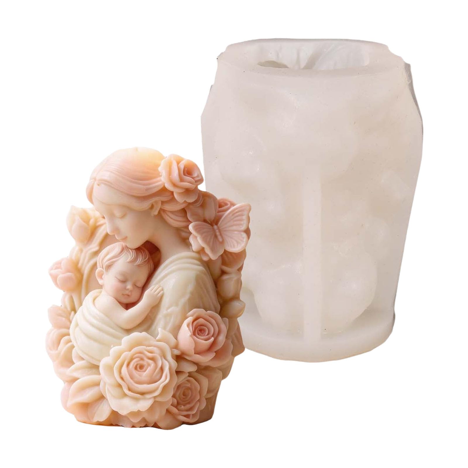 NEWFT Sturdy Silicone Mothers Day Flower Bouquet for Soap Making and Craft Projects Easy Releases Silicone