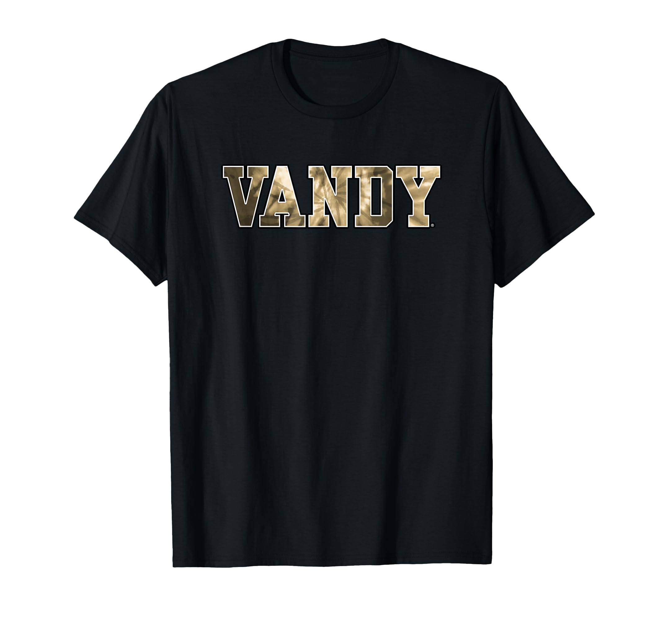 Campus Lab Vanderbilt Commodores Women's Unisex Black Tie-Dye T-Shirt