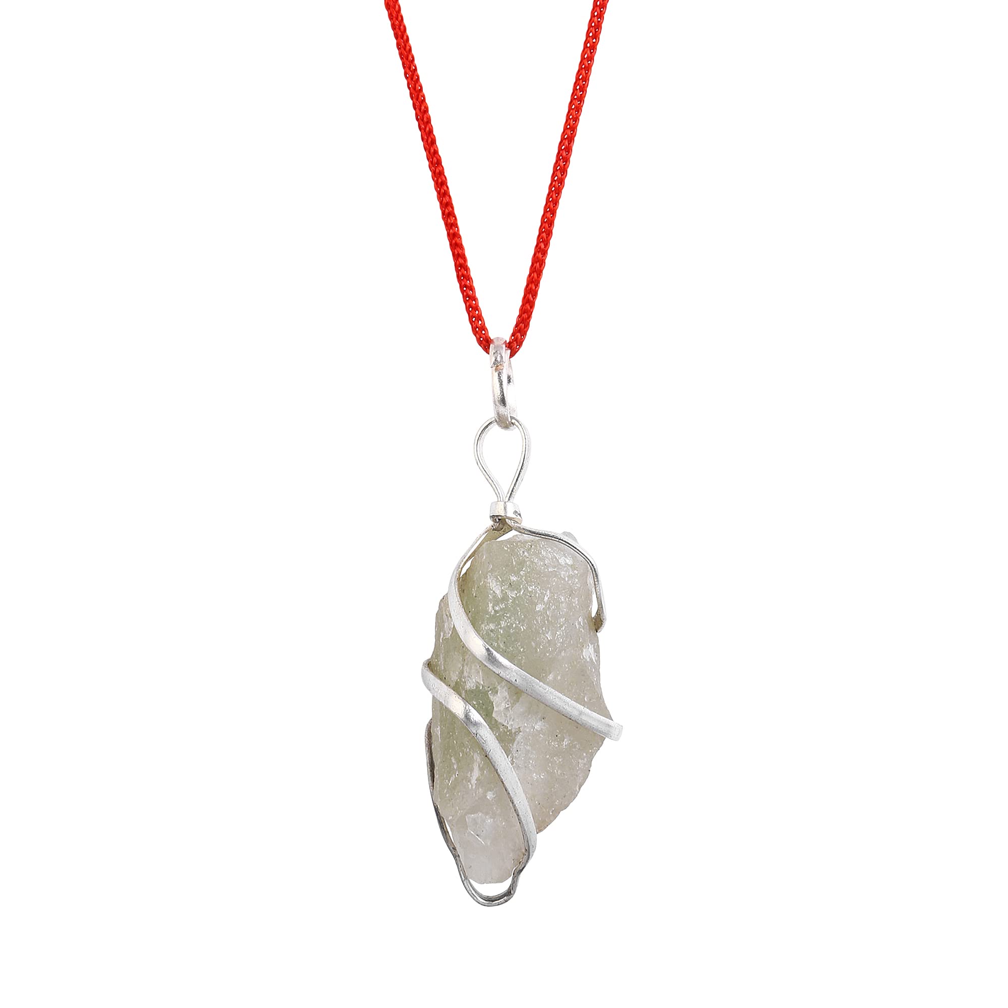 Natural Moonstone Raw Rough Pendant Reiki Healing Wire Wrapped Moon Stone Gemstone Crystal Pendant Locket-image-42