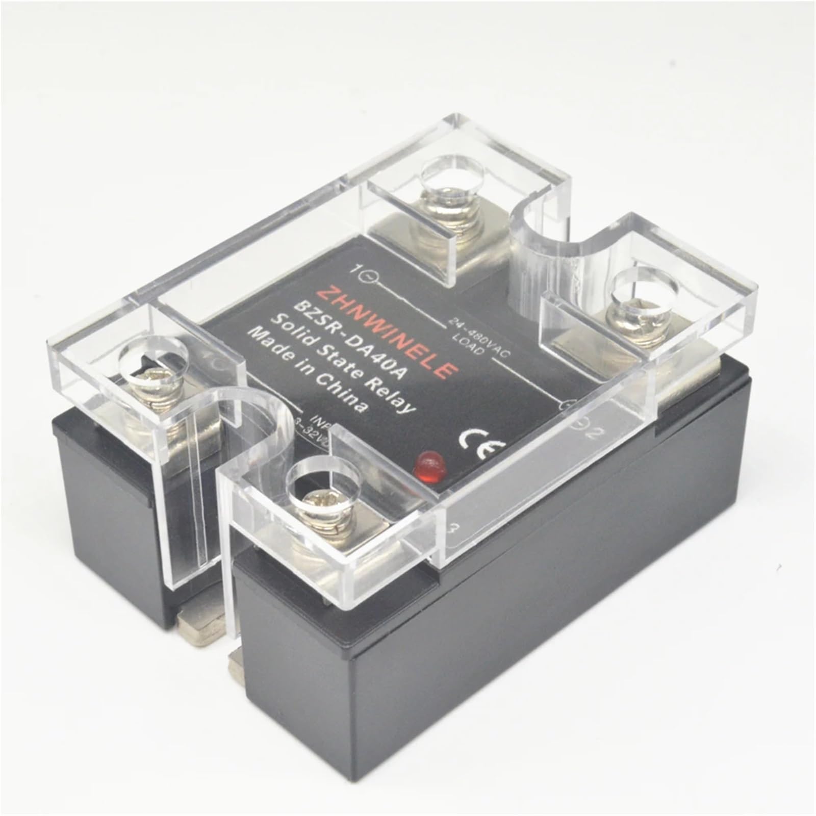 Relè a stato solido monofase 40A SSR-40DA Ingresso da CC a CA Uscita 3-32 V CC Modulo a stato solido 24-480 V CA