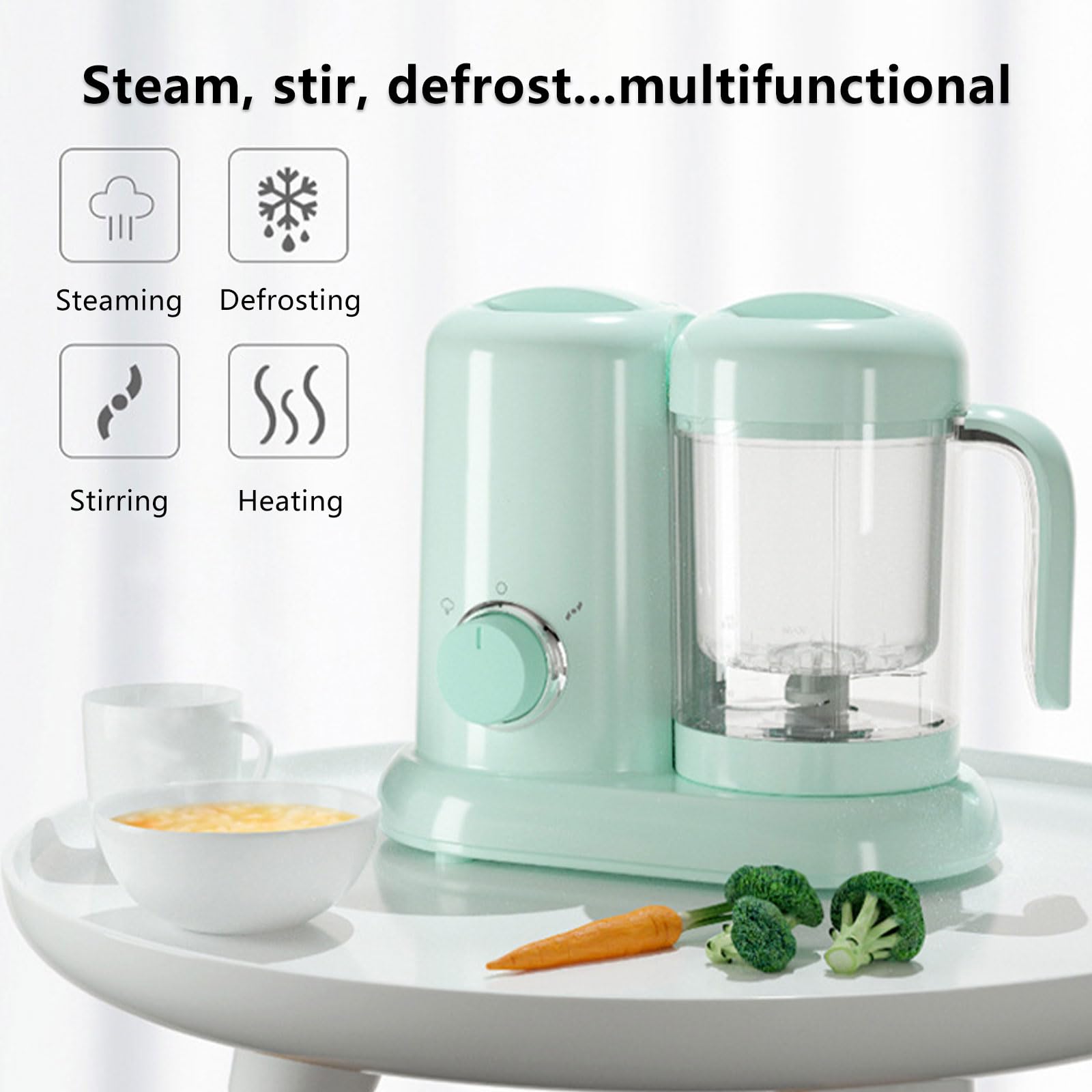 Macchina per alimenti portatile, design multifunzionale 4 in 1 per puree, porridge di riso e frullati, facile da pulire, ecologico