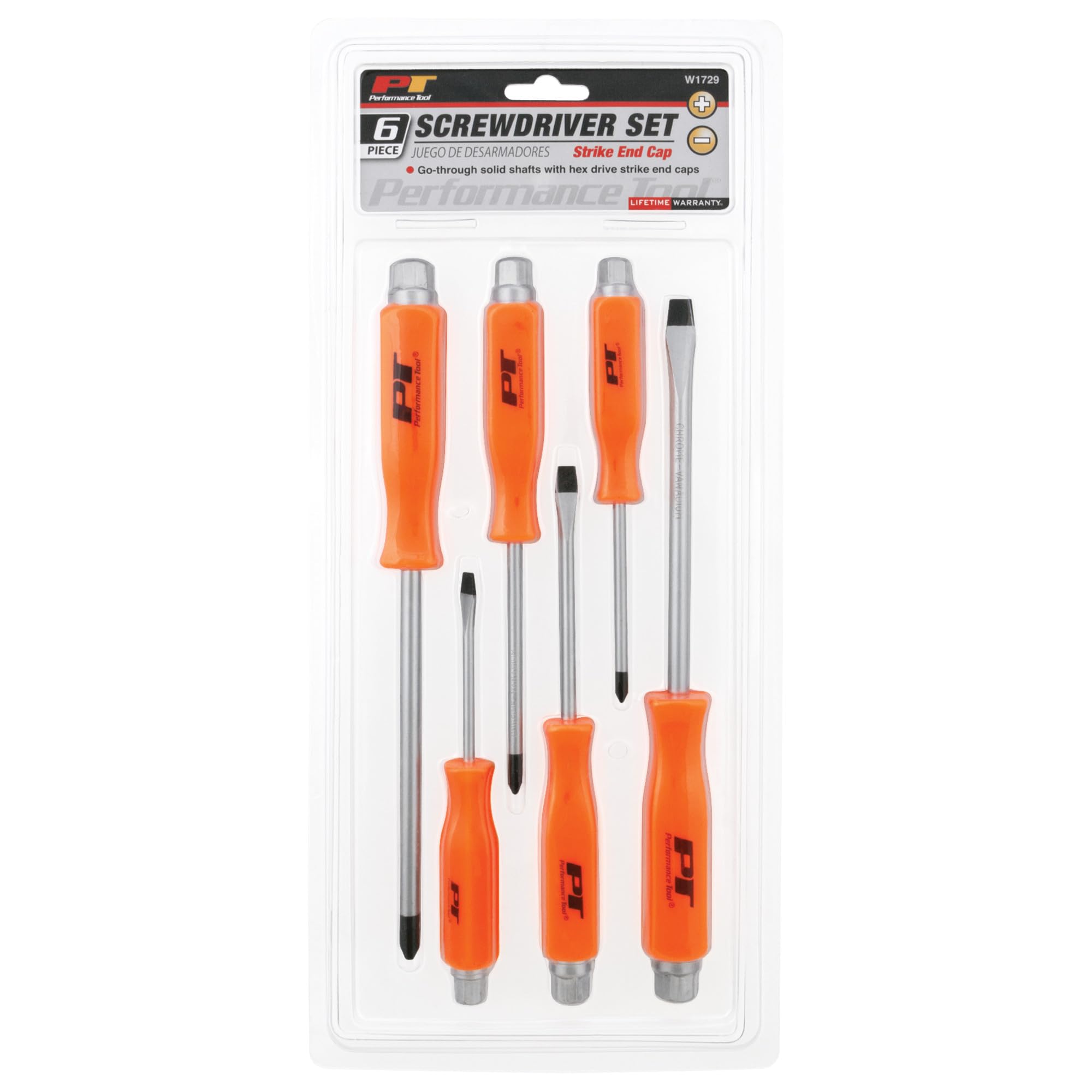 Performance Tool Rendimiento Herramienta Rendimiento Herramienta W924 Eje Largo Destornillador Set, 3 Piezas