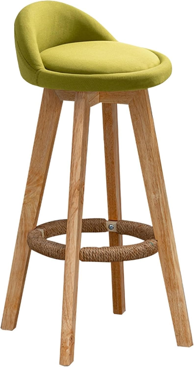 Taburetes de Cocina con Respaldo, giratorios 360°, de Madera Maciza, Elegantes taburetes para Barra de Desayuno.
