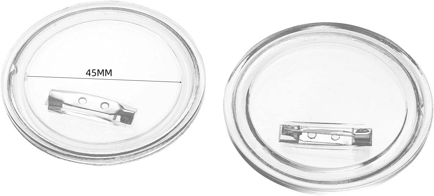 Kit Badge Personalizzati DIY - 30 Pezzi Acrilico Trasparente, 38/45/59 Mm Con Spille - Foto 2