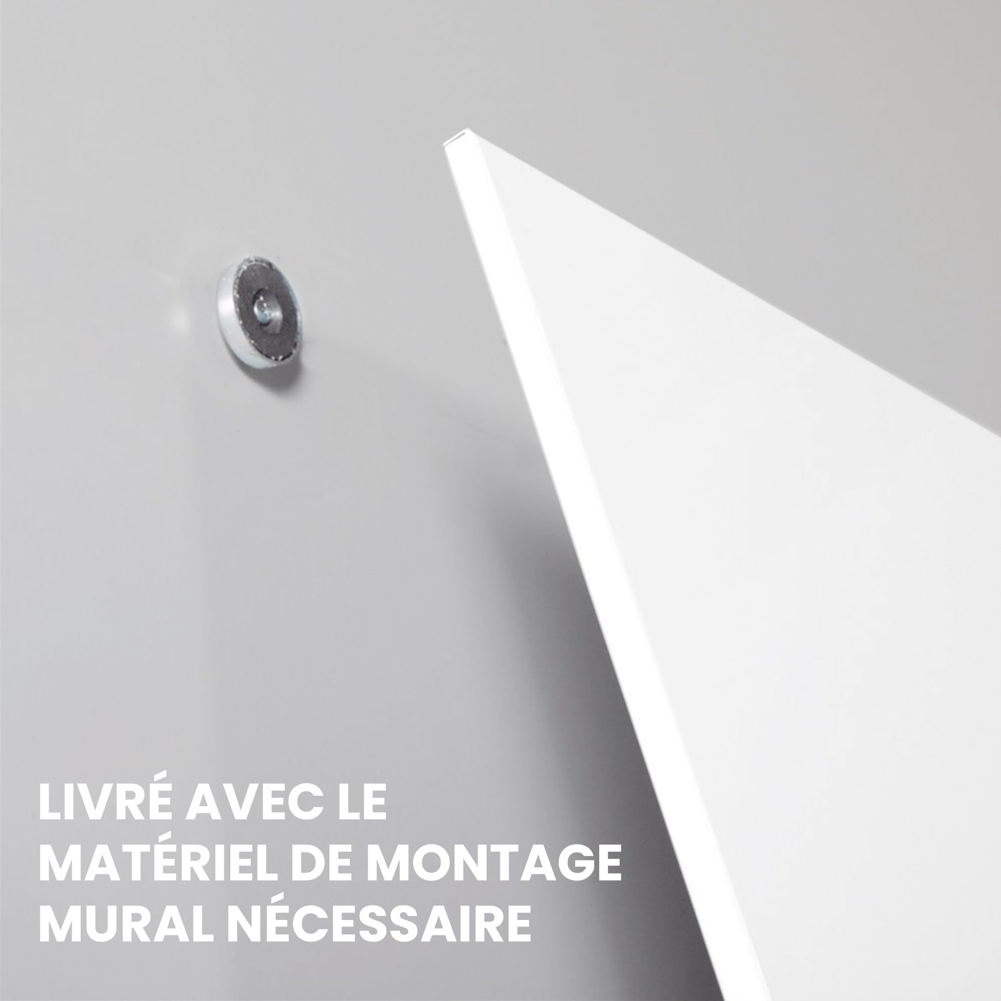 Vivol Tableau blanc Magnétique panneau Sans Cadre | Tableau magnétique avec étagère à crayons | Tableau feutre mural Mur magnétique | 8 tailles Magnétique effacable (80 x 110, Blanc)