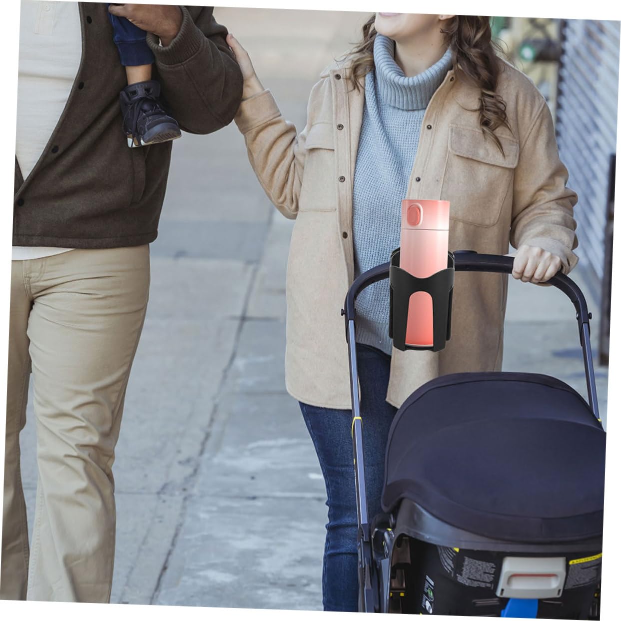 TOYANDONA 2pezzi Portabicchiere per Passeggino Supporto per Telefono Morsetto Regolabile Compatibile Biciclette Sedie Rotelle e Ausili per Mobilità per Ragazzo Ragazza Adulti e Anziani