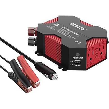 BESTEK 400W Car Power Inverter DC 12V to AC 110V Car Adapter with 5A 4 USB Charging Ports