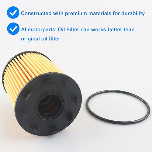 Miniatura 4 de Allmotorparts Filtro de aceite, repuesto 68102241AA compatible con Dodge Fiat Jeep 1.4-2012-2016 Dart, Fiat 500 Abarth 2012-2019, 2014-2020 500L,