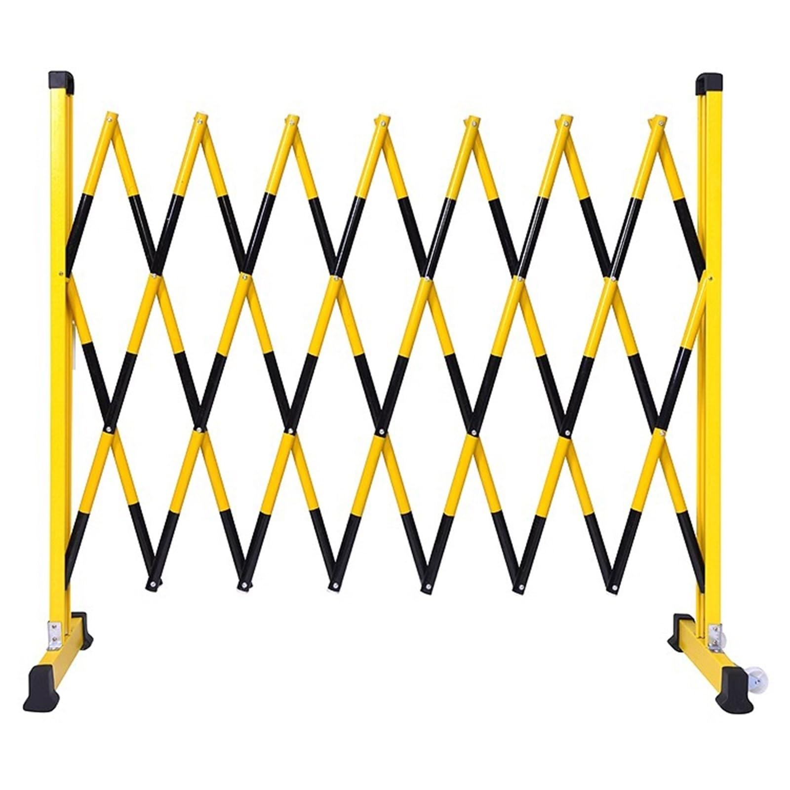 WDSOPK Expandable Mobile Barrier Traffic Fence, Retractable Traffic Fence Portable Safety Barrier Industrial Expandable Metal Barricade for Driveway Construction Parking Outdoor（Noir-120x400cm）