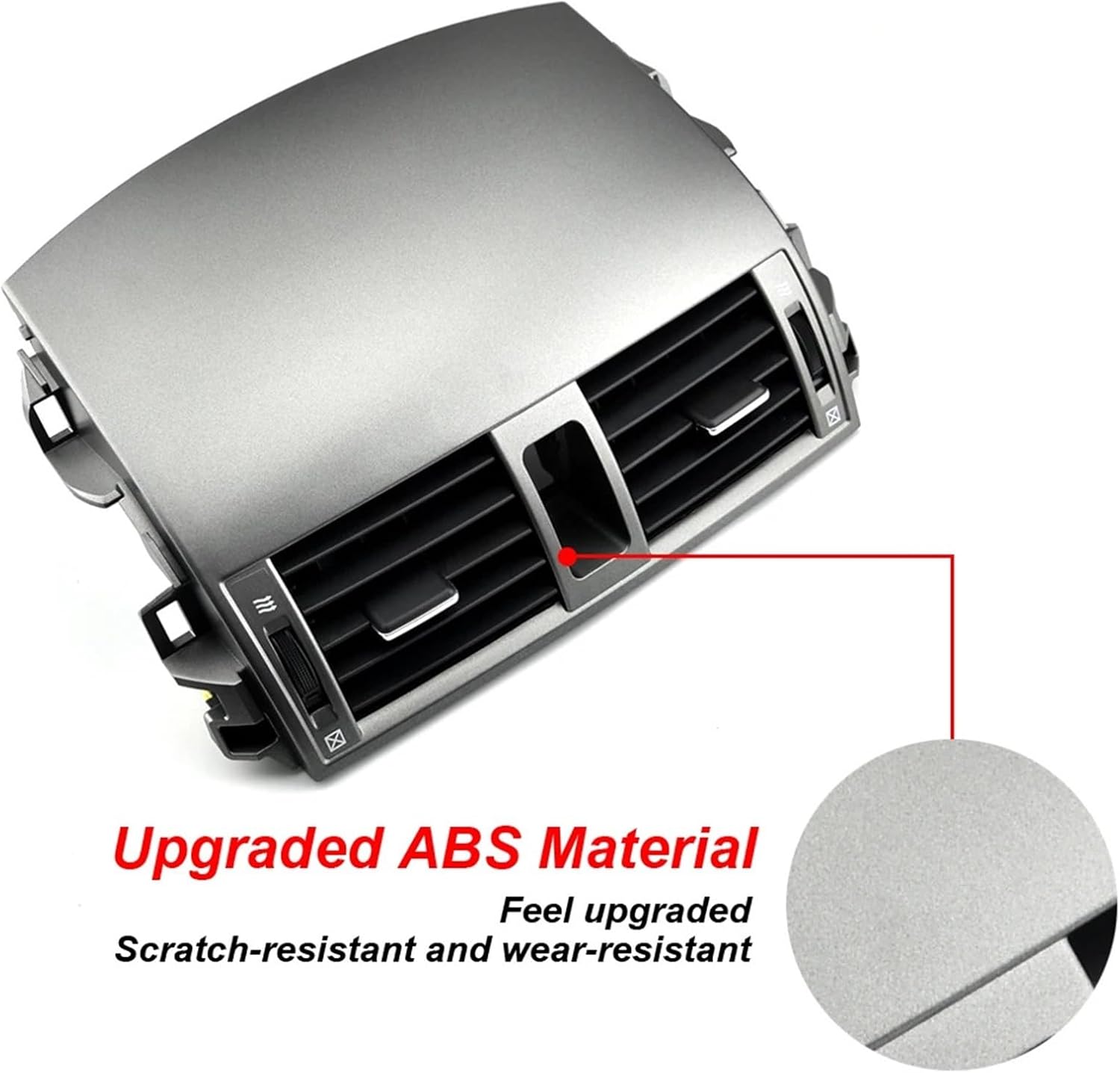 Car Center Dash A/C Outlet Air Vent Panel with Emergency Switch Compatible for Toyota Corolla 2008-2013 55670-02160 55663-02060(A Type)