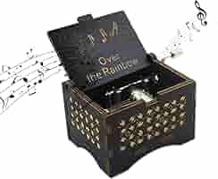 Over The Rainbow Spieluhr Aus Holz - Handkurbel Musikdose Für Geschenke & Deko