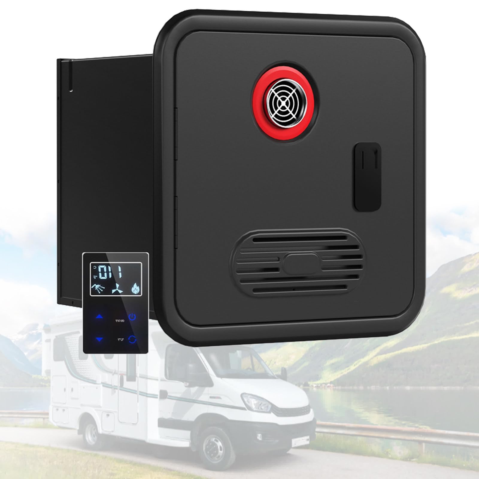 8L/Min RV Tankless Water Heater, 55000 BTU High Altitude Available, DC 12V On Demand Instant Hot Water Heater with Remote Controller &amp; Dual Water Outlet, Compatible with All RVs A